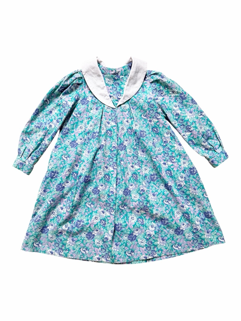 Vintage 90’s Laura Ashley Floral Dress with w/ Peter Pan Collar Cotton Size 5-6